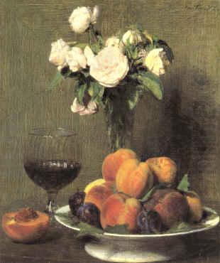 Still Life with Roses and Wine  6, Henri Fantin-Latour